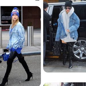 Stretchy thigh high black boots!